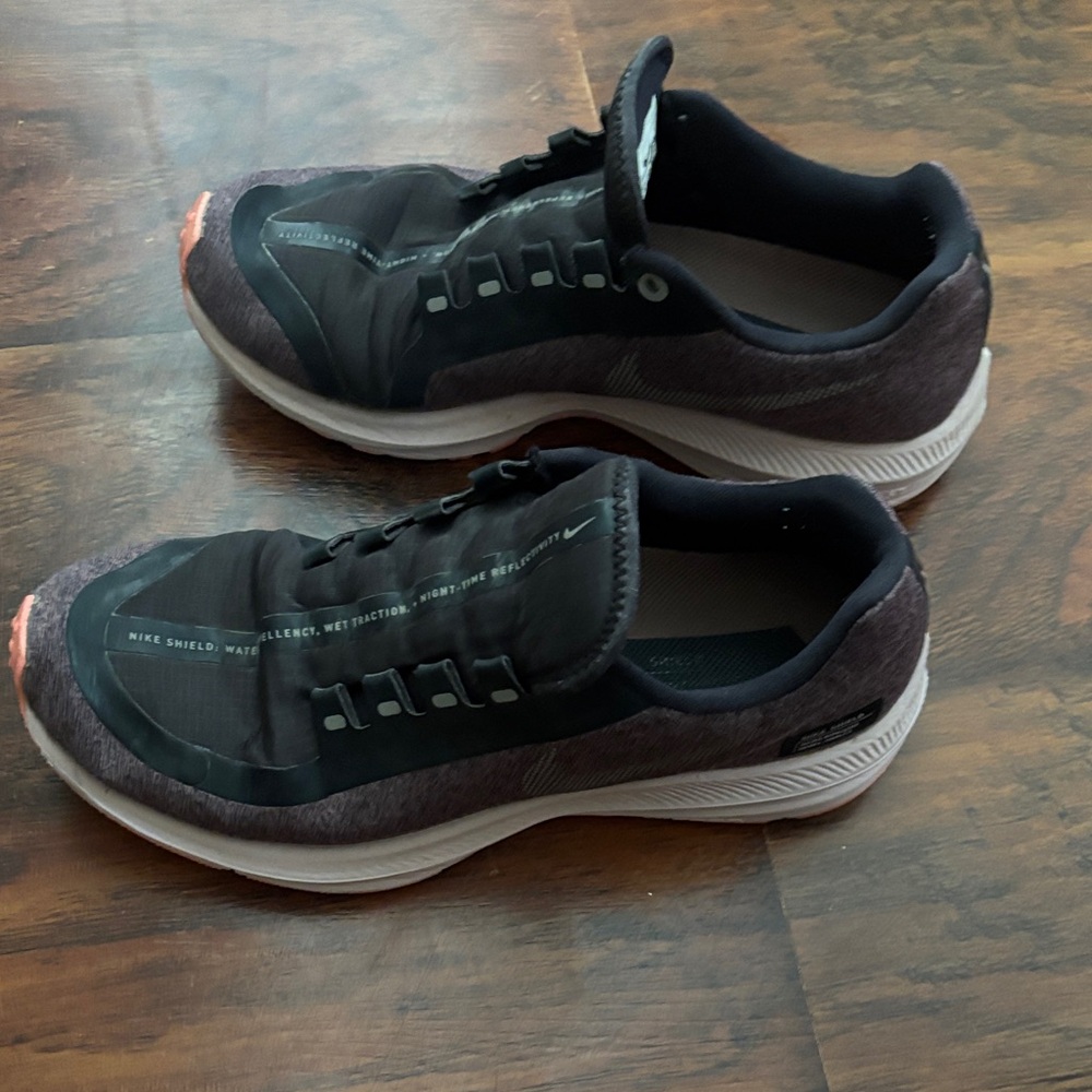 Nike  Black and Purple Road-Ready Running Shoes